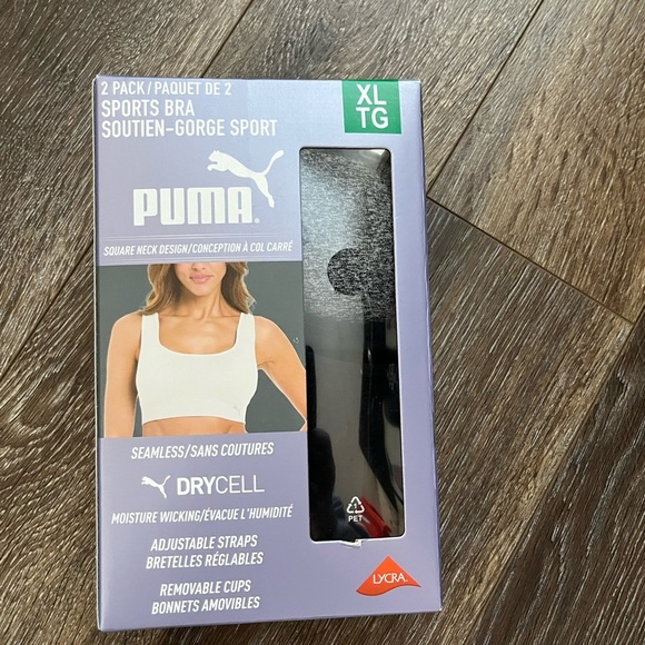 Puma Sports Bra 2-Pack - White and Black - Picture 1 of 5